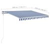 vidaXL Automatic Retractable Awning 300x250 cm Blue and White