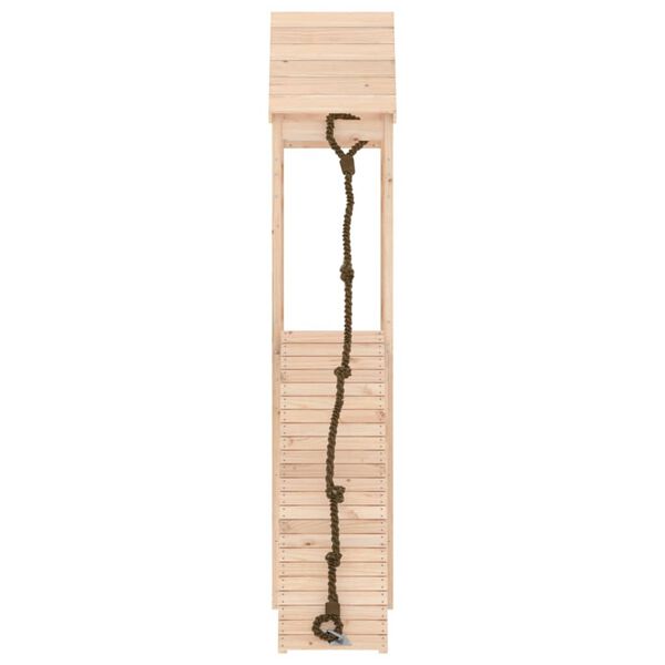 vidaXL Playhouse with Climbing Wall Solid Wood Pine