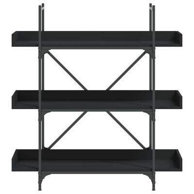 vidaXL Bookcase 3-Tier Black 100x33x108.5 cm Engineered Wood