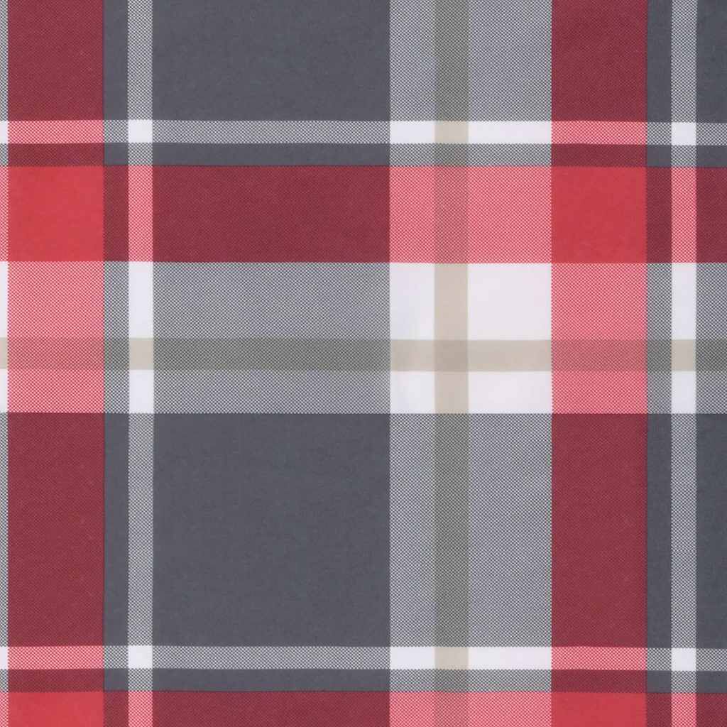 vidaXL Deck Chair Cushion Red Check Pattern (75+105)x50x4 cm