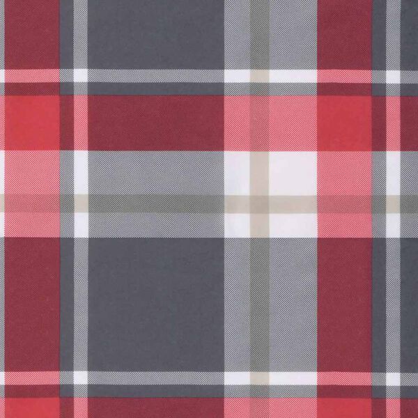 vidaXL Deck Chair Cushion Red Check Pattern (75+105)x50x4 cm