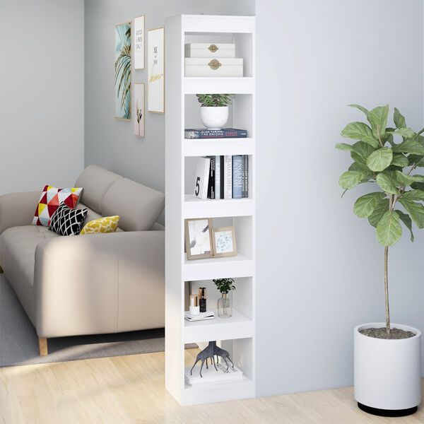 vidaXL Book Cabinet/Room Divider White 40x30x198 cm