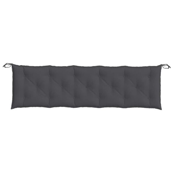 vidaXL Garden Bench Cushion Melange Anthracite 180x50x7 cm Fabric