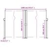 vidaXL Retractable Side Awning Anthracite 160x1200 cm