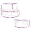 vidaXL 2 Piece Garden Lounge Set with Cream White Cushions Bamboo