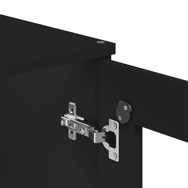 vidaXL Highboard VIKEN Black 80x40x200 cm Solid Wood Pine