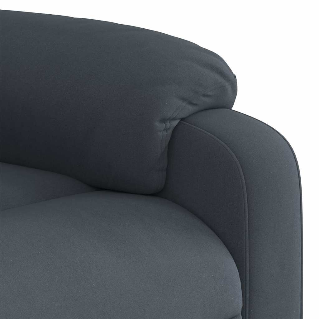 vidaXL Electric Stand up Massage Recliner Chair Dark Grey Velvet