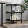 vidaXL Printer Stand 3-Tier Black 50x41x75 cm Engineered Wood