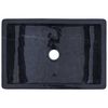 vidaXL Bathroom Vanity Cabinet with Black Marble Sinks Solid Wood Teak