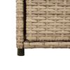 vidaXL Garden Storage Cabinet Beige 105x55x113 cm Poly Rattan