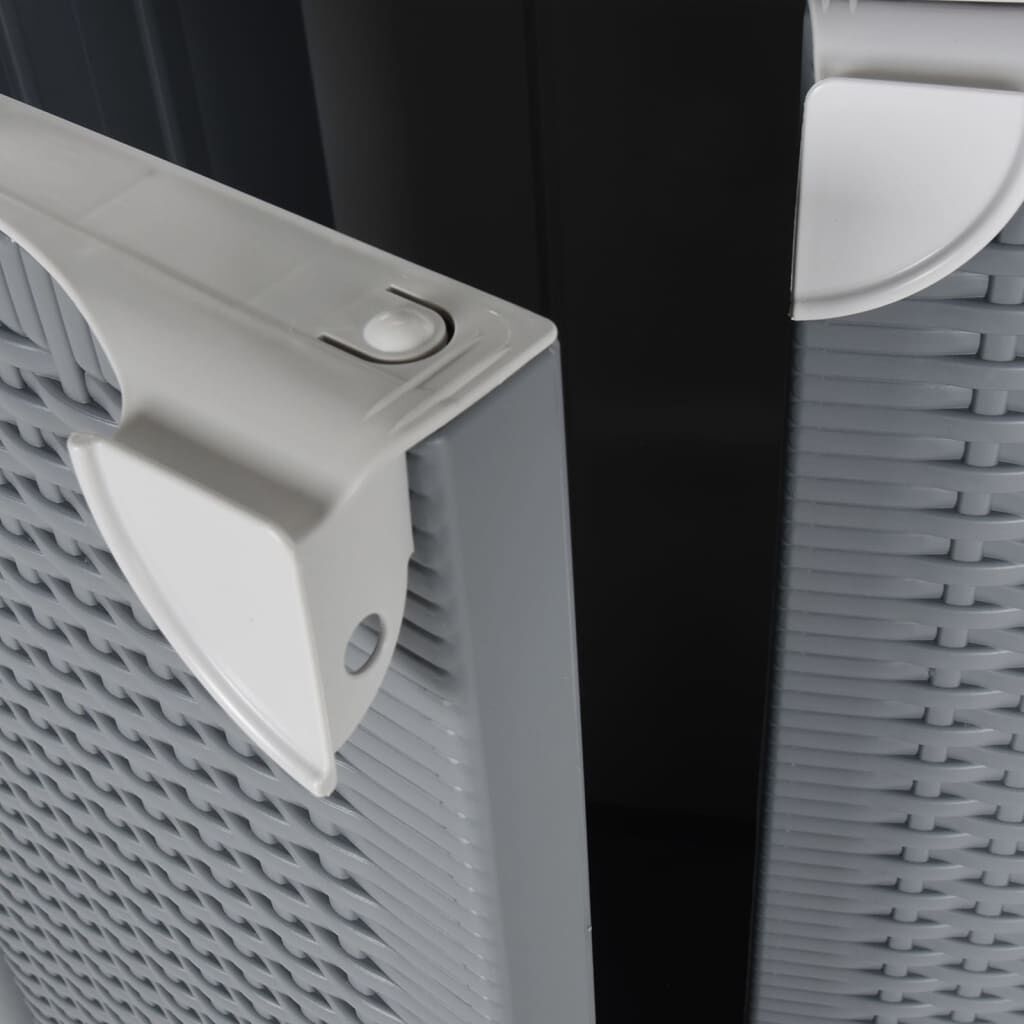 vidaXL Trash Bin with 2 Doors Grey 65x45x88 cm PP
