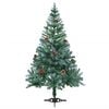 vidaXL Frosted Christmas Tree with Pinecones 150 cm