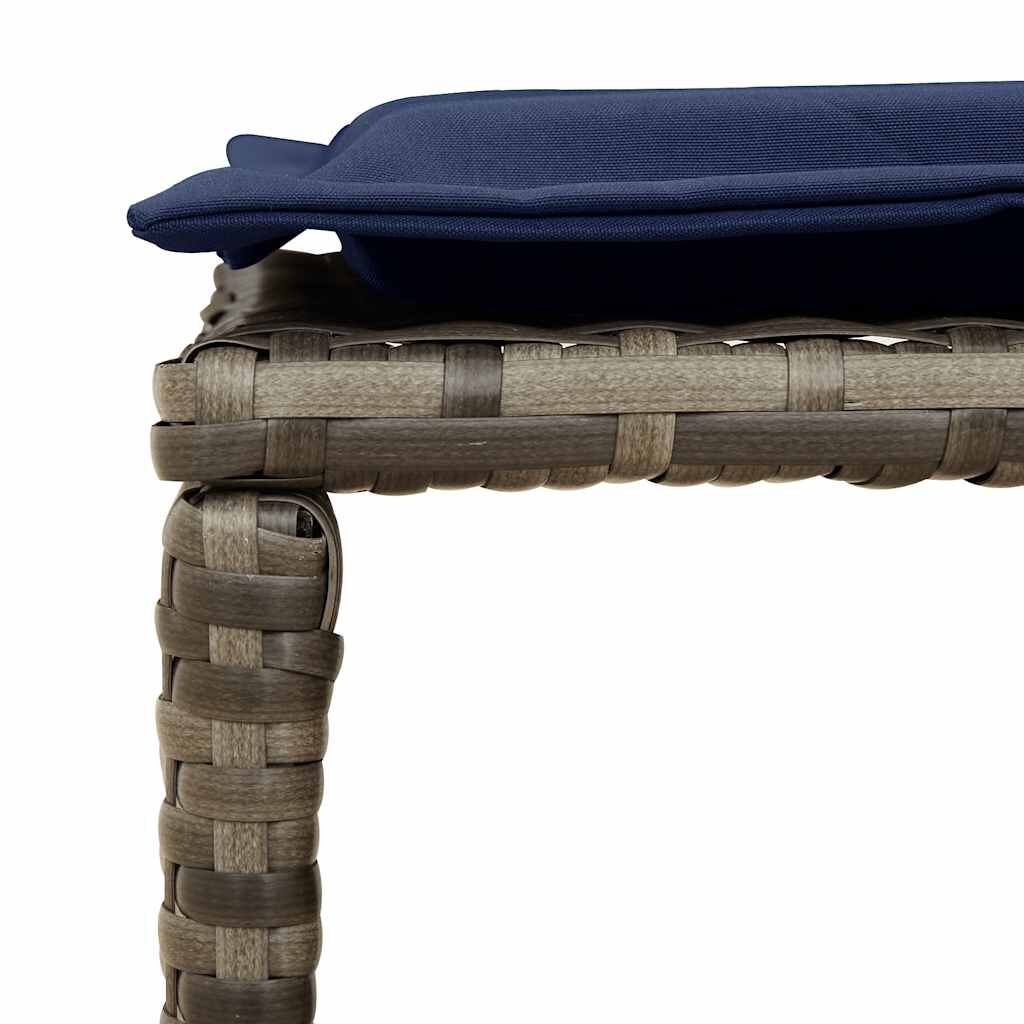 vidaXL 5 Piece Garden Sofa Set with Cushions Stackable Grey Poly Rattan