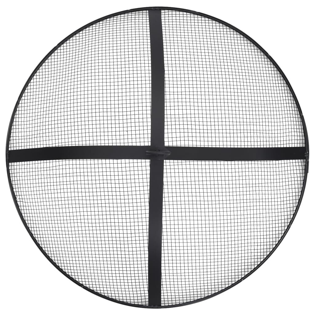 vidaXL Fire Pit with Poker 54x54x55 cm Steel