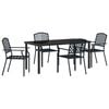 vidaXL Garden Dining Set 5 pcs Anthracite Powder-Coated Steel
