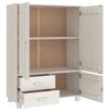 vidaXL Wardrobe HAMAR White 99x45x137 cm Solid Wood Pine