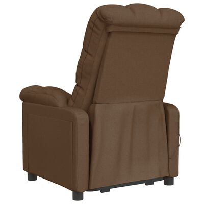 vidaXL Massage Recliner Brown Fabric