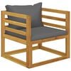 vidaXL 7 Piece Garden Lounge Set with Cushion Solid Acacia Wood