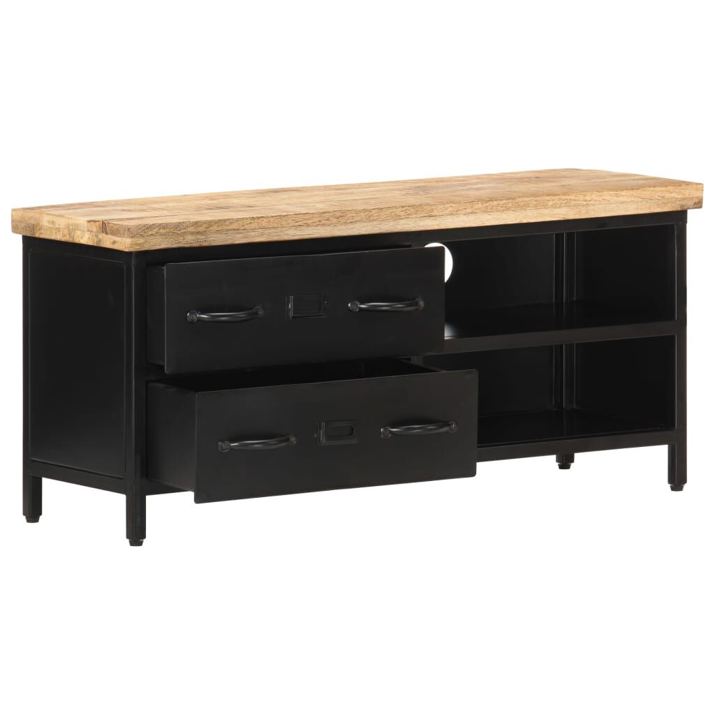vidaXL TV Cabinet 90x30x41 cm Rough Mango Wood