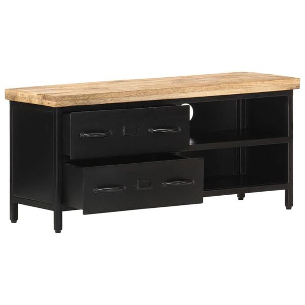vidaXL TV Cabinet 90x30x41 cm Rough Mango Wood