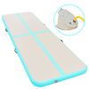 vidaXL Inflatable Gymnastics Mat with Pump 400x100x10 cm PVC Green