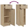 vidaXL Bathroom Cabinet Sonoma Oak 32x33.5x90 cm Engineered Wood