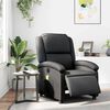 vidaXL Electric Massage Recliner Chair Black Real Leather