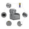 vidaXL Massage Recliner Chair Light Grey Fabric