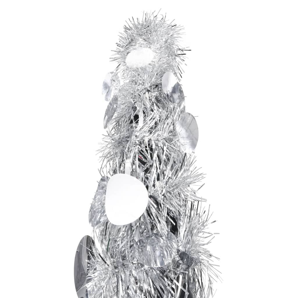 vidaXL Pop-up Artificial Christmas Tree Silver 180 cm PET