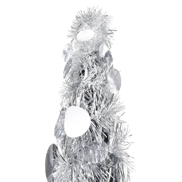 vidaXL Pop-up Artificial Christmas Tree Silver 180 cm PET