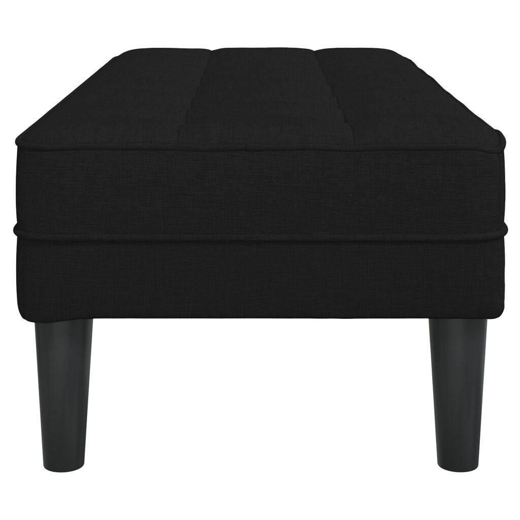 vidaXL Bench Black 113x57x39 cm Fabric
