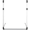 vidaXL Telescopic Wardrobe Hanging Rail Silver
