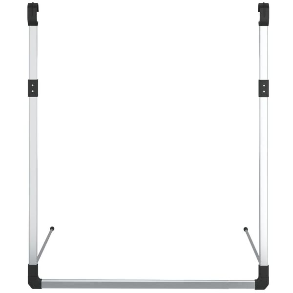 vidaXL Telescopic Wardrobe Hanging Rail Silver