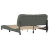 vidaXL Bed Frame without Mattress "Hvar" Dark Grey 152x203 cm Queen Fabric