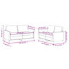 vidaXL 2 Piece Sofa Set with Cushions Black Faux Leather