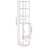 vidaXL Bathroom Cabinet Black 33x33x185.5 cm Engineered Wood