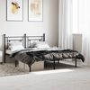 vidaXL Metal Bed Frame without Mattress with Headboard Black 150x200cm