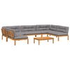 vidaXL 6 Piece Garden Pallet Sofa Set with Cushions Solid Wood Acacia