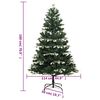 vidaXL Artificial Hinged Christmas Tree 300 LEDs & Ball Set 180 cm