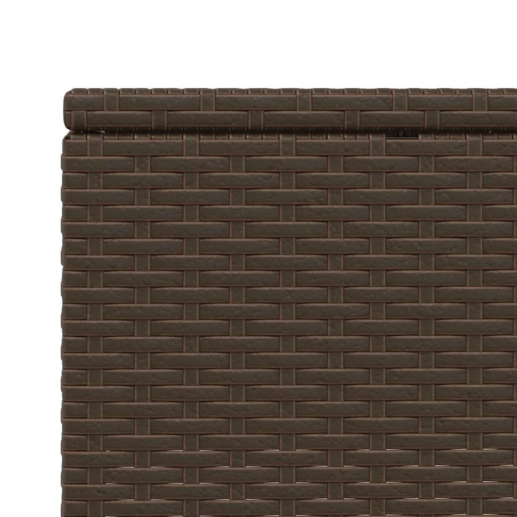 vidaXL Sunbed with Floating Cushion Brown Poly Rattan