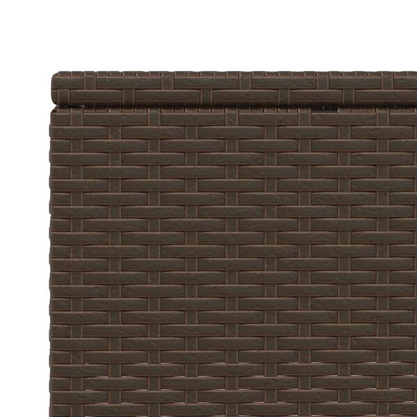 vidaXL Sunbed with Floating Cushion Brown Poly Rattan