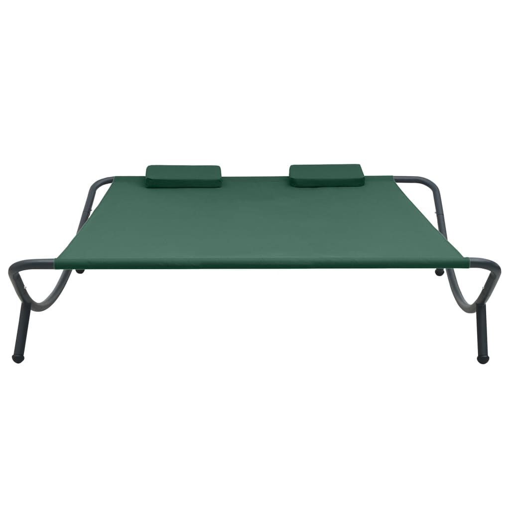 vidaXL Outdoor Lounge Bed Fabric Green