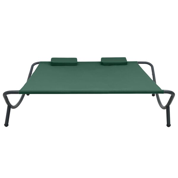 vidaXL Outdoor Lounge Bed Fabric Green