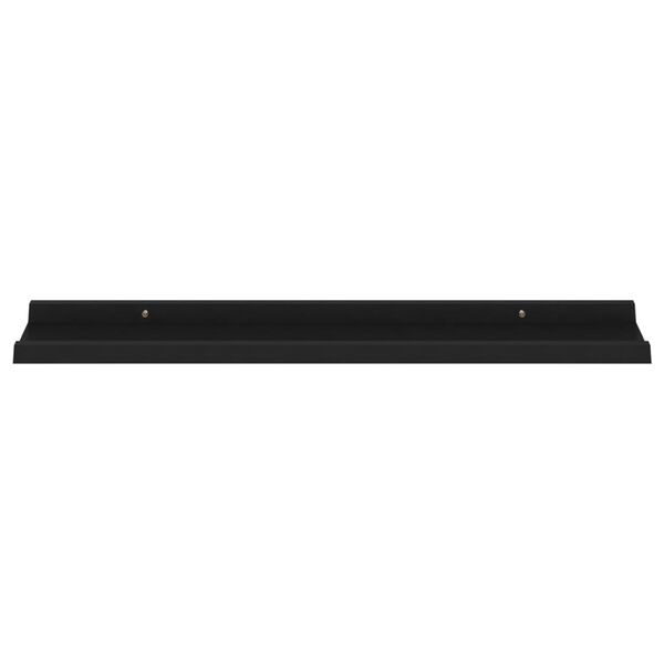 vidaXL Wall Shelves 4 pcs Black 80x9x3 cm
