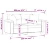 vidaXL 2-Seater Sofa with Pillows Dark Grey 120 cm Microfibre Fabric