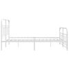 vidaXL Metal Bed Frame without Mattress with Footboard White 150x200cm