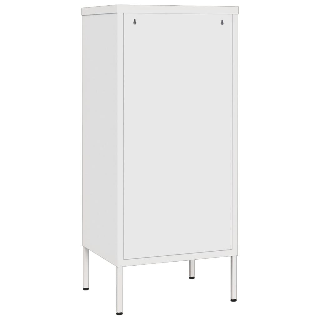 vidaXL Storage Cabinet White 42.5x35x101.5 cm Steel