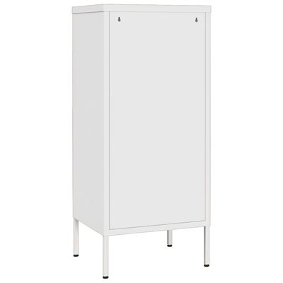 vidaXL Storage Cabinet White 42.5x35x101.5 cm Steel