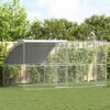 vidaXL Chicken Cage 2 pcs Silver 400 x 200 x 200 cm Steel and PE