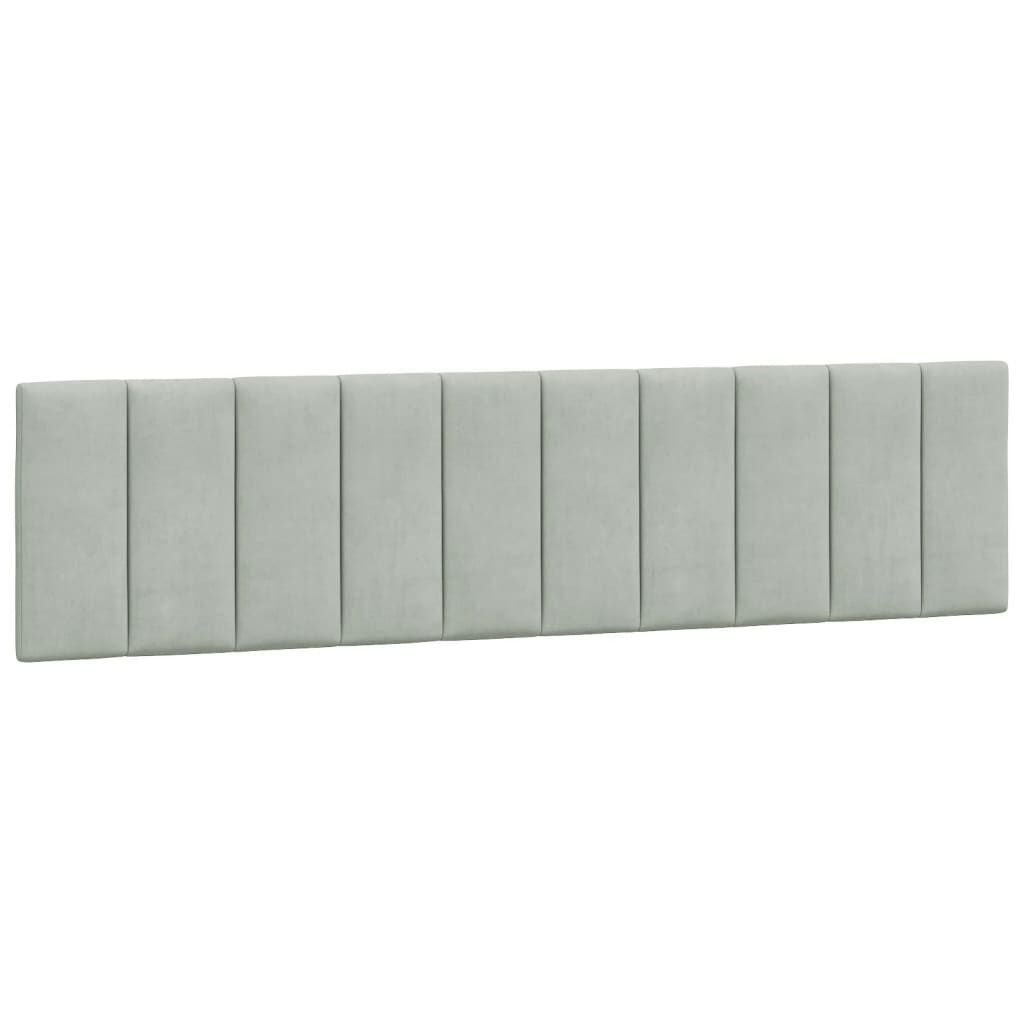 vidaXL Bed Frame with LED without Mattress Light Grey 193x203 cm Velvet